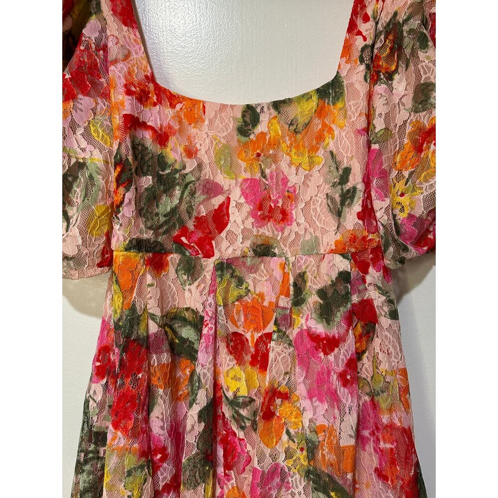 For Love And Lemons Floral Mini Dress - Pink and Red - Picture 6 of 14